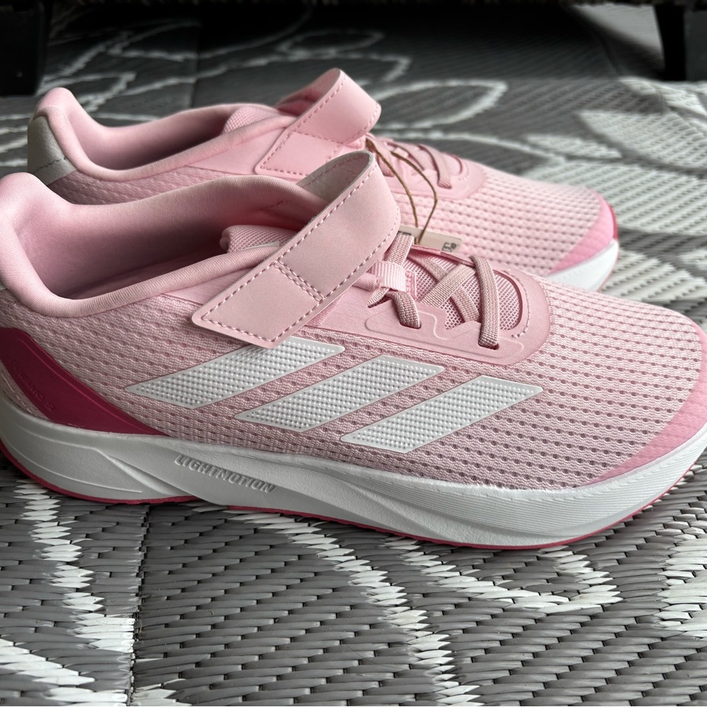 Adidas Kids Light Pink and White Sneakers
